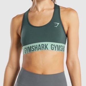 Gymshark size Large Fit Seamless sports bra green racerback unpadded